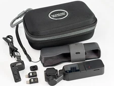 DJI Osmo Pocket 4K Handheld Gimbal Camera w/ Controller Wheel,Fisheye Lens, Case