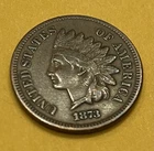 *Semi-Key Date* 1873 indian head penny open 3 VF++/XF Lustrous And Toned!