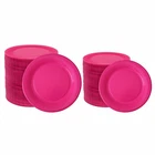 Pink Disposable Paper Plates Party 7"/9" Round BBQ Caterers 30 to 720 Bulk Buy