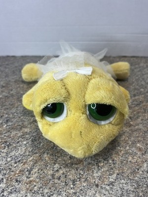 Russ Berrie Lil Peepers Shelly Yellow Turtle Bride 9  Caress Beanbag