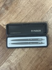 Parker Classic Matte Grey & Chrome Trim Ballpoint Pen & Pencil MADE IN USA