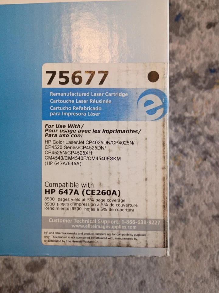 Elite Image 75677 Black Toner - HP 647A - CE260A - Image 3 of 4