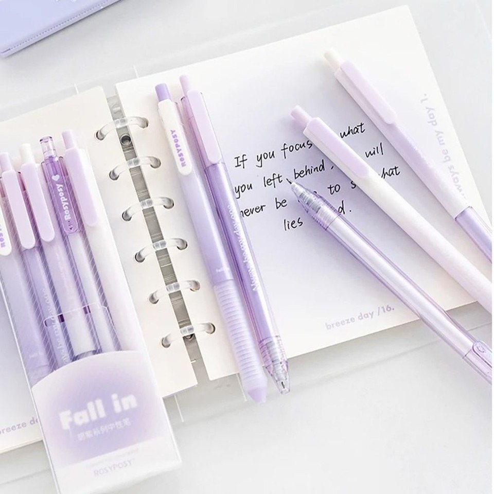 Black Ink Gel Pen Set Plastic Shell Stationery New Blush Design Gel ...