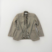 Brooks Brothers Women's Blazer Size 4 Gray Wool Blend USA Made Single Button