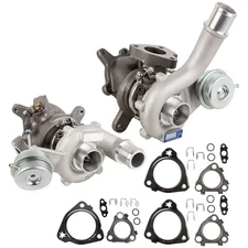 Pair Turbo Kit w/ Turbocharger Gaskets For Ford Explorer Flex Lincoln MKS