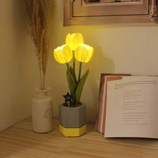 Flower Table Lamp, Christmas, end-of-year gift, Designed in Korea, Battery Op...