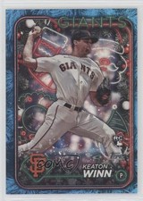 2024 Topps Holiday Blue Metallic Holiday Tree Keaton Winn #H164 0m72