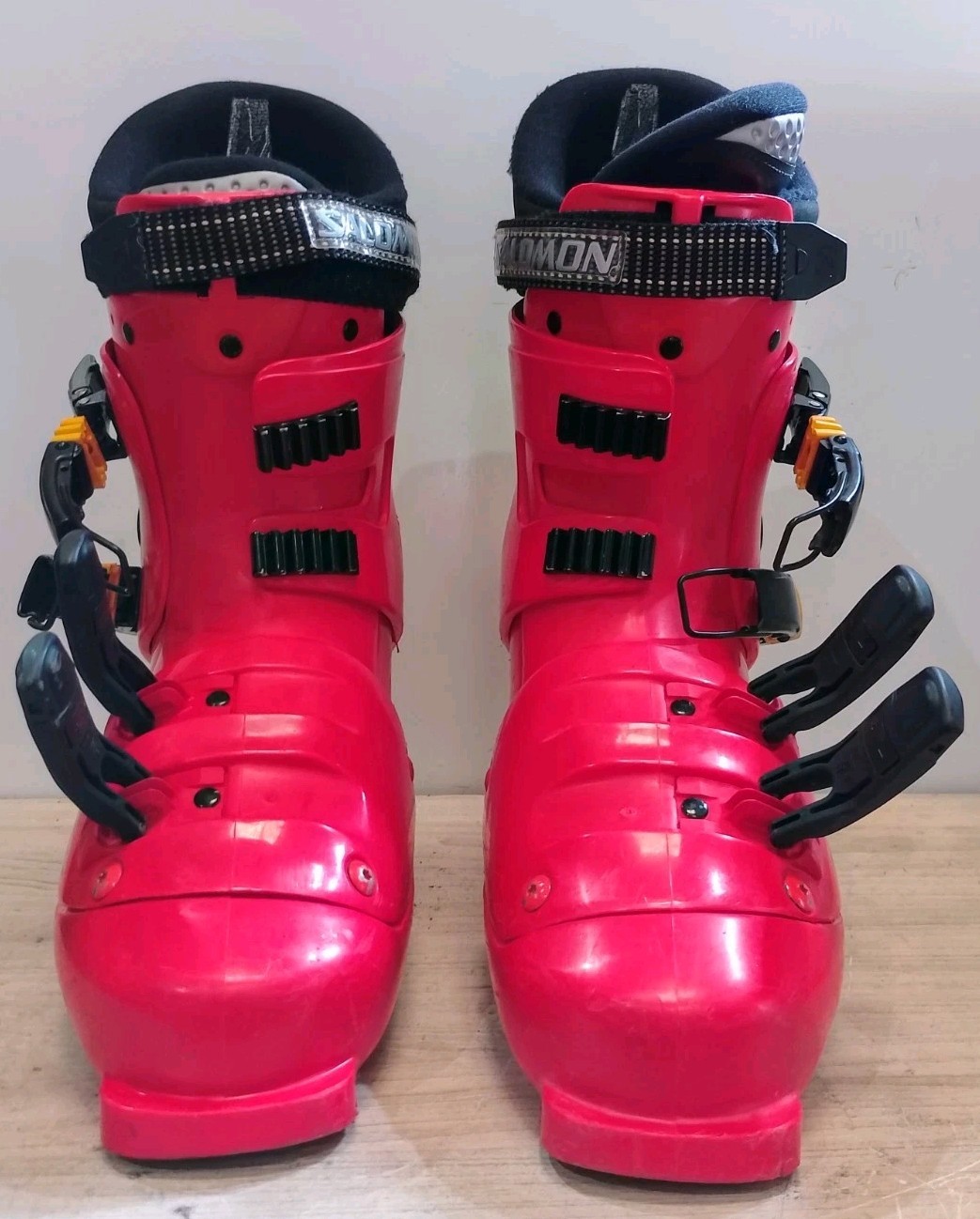 Scarponi da sci retrò Salomon Integral Equipe 9.0 rossi 330 335 mm vintage