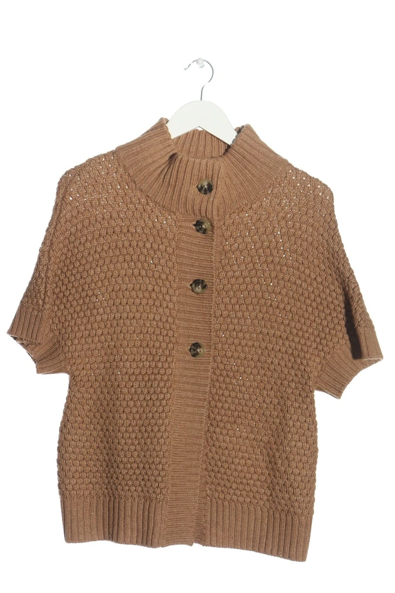 Cardigan Femme Banana Republic - Laine Mérinos Extra Fine Grise Perlé - Taille S - Occasion Très Bon État