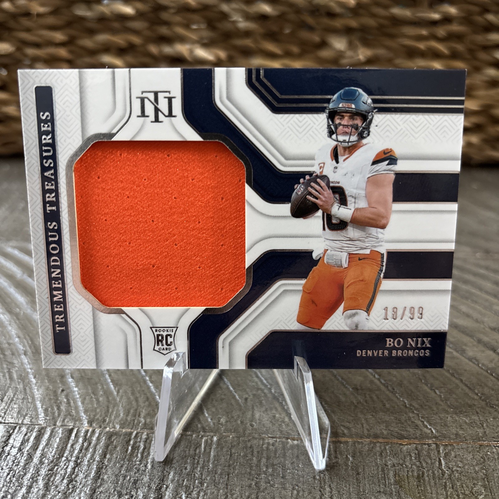 2024 National Treasures Tremendous Treasures 18/99 Bo Nix Rookie #TTS-BNX