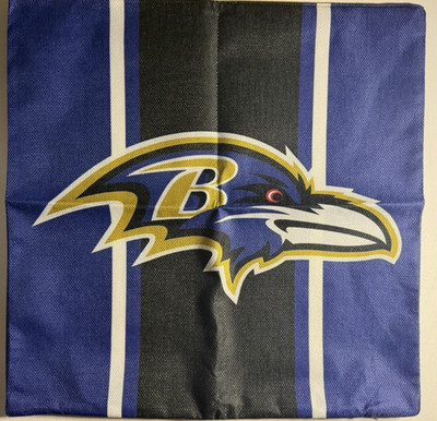 2Pcs Baltimore Ravens Football Throw Pillow Covers 18 X 18 Inch linen Material
