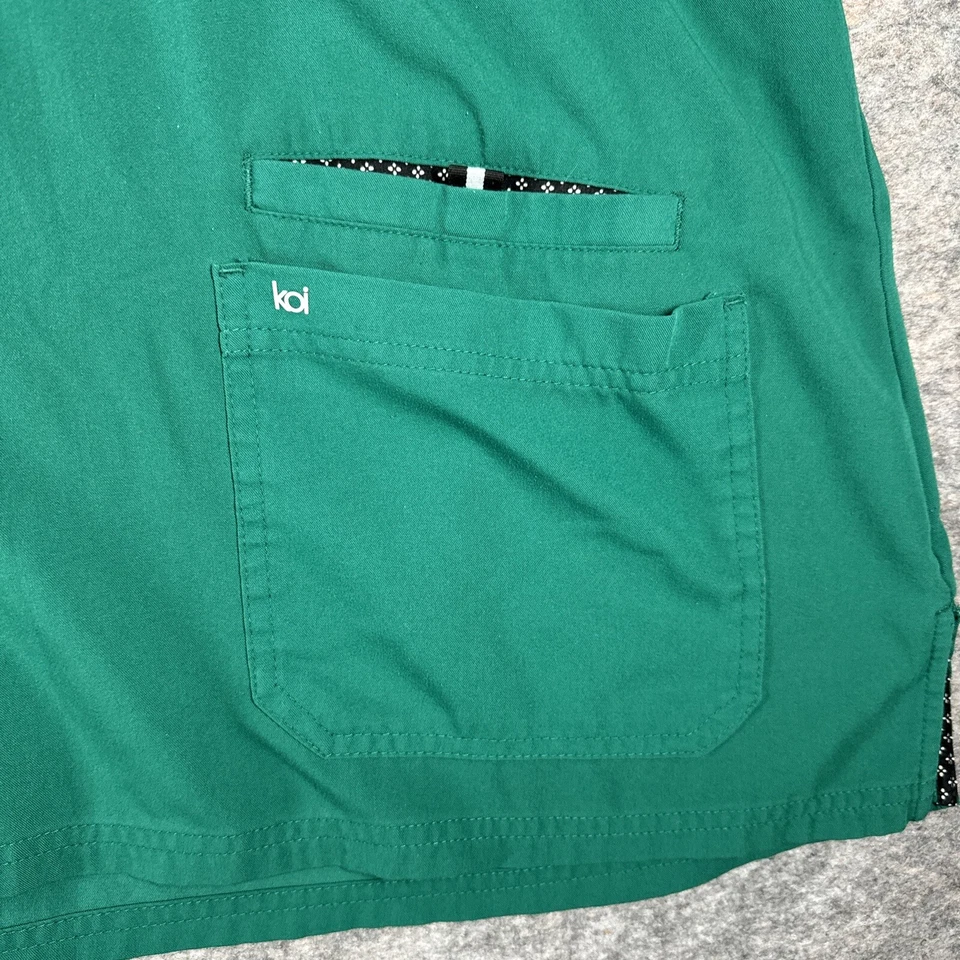 批量 2 件 Koi 新一代磨砂上衣 XL 绿色短袖医疗护士医生 — 第 3/4 张图片