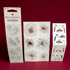 Mrs. Grossman's Fireworks Firecracker 4th of July Patriotic Magic Dust Stickers