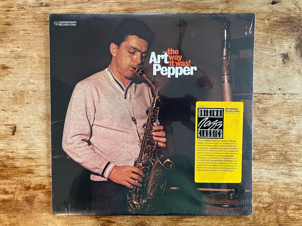 Art Pepper The Way It Was OJC-389 1989 Original Jazz Classics LP - New & Sealed!
