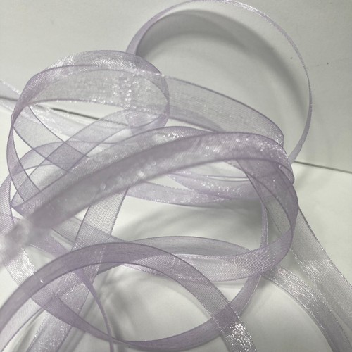 Sheer Organza Ribbon Light Purple 3/8" x 60' Nicole & Co. Nylon (1) Roll - Picture 4 of 12