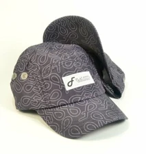 Flat Fitty Pop N Lock Camp Cap Hat, Black Silk, One Size