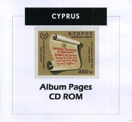 Cyprus - CD-Rom Stamp Album 1880-2016 Color Illustrated Album Pages