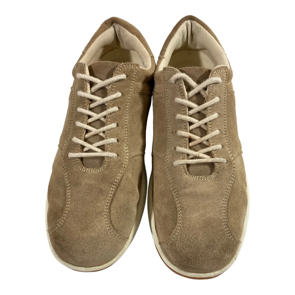 Lands' End Para mujeres Gamuza Estilo Oxford Zapatos Tenis para Caminar Para Mujer 9B Tostado Foto 3 de 4