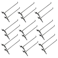 24 Pc 12'' Chrome Slatwall Hook Hooks Retail Display Wire Metal Hanger  
