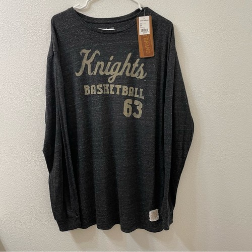 retro brand ucf knights basketball 63 long sleeve black gold shirt nwt