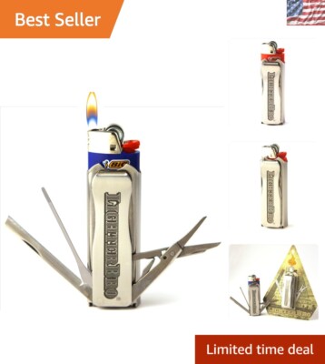 Compact 420 Stainless Steel Lighter Sleeve   Multi-Tool for Life s Adventures