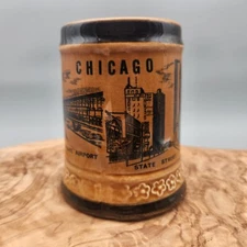 Vintage Chicago Sears Tower Beer Stein Mug Ceramic - Conrad Hilton Drug Store