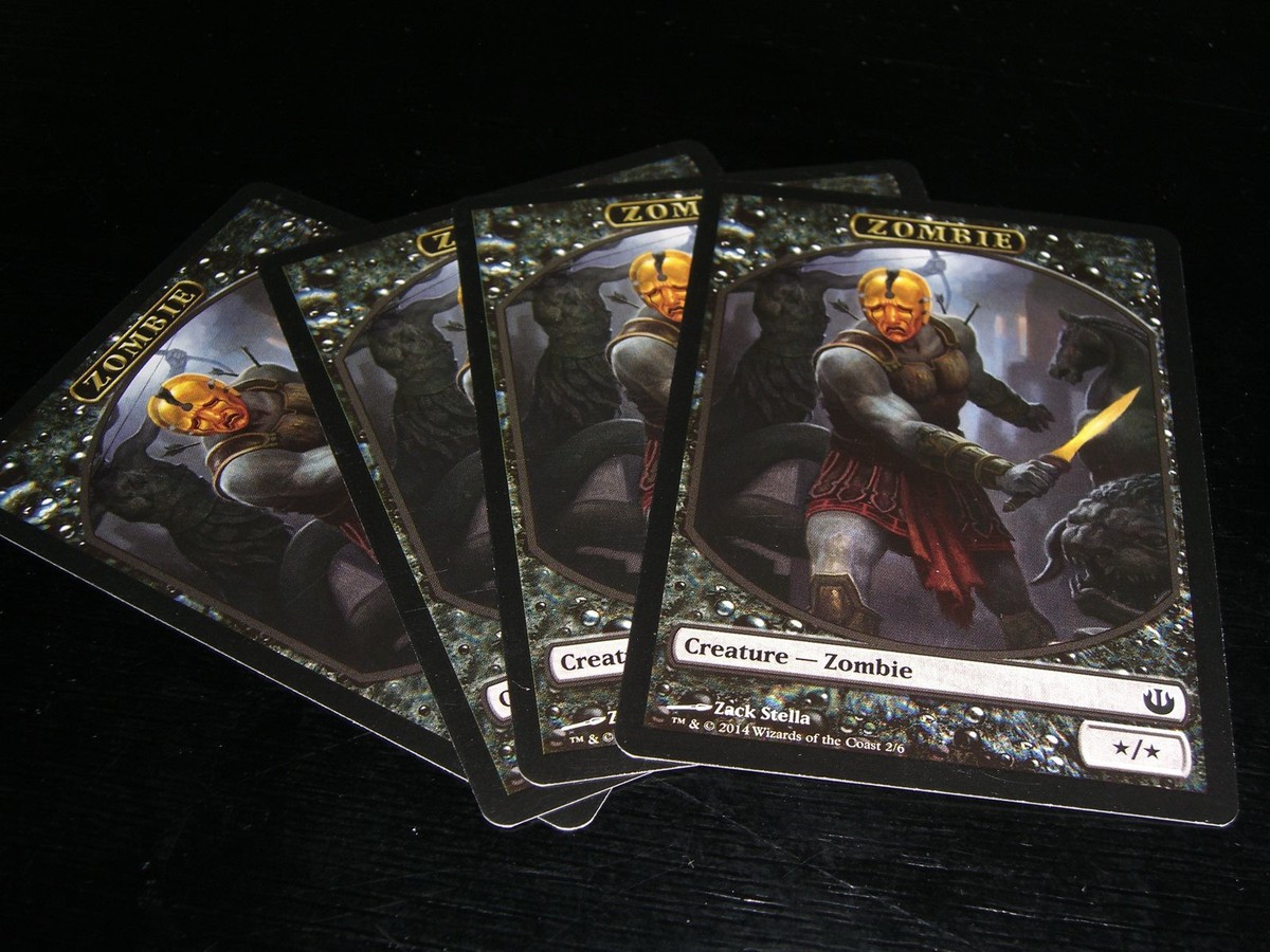 best zombie token cards mtg Pack for Magic the Gathering MTG: 4 pack 2/2 Zombie Token The Adventurer's Press Magic the Gathering: Journey to