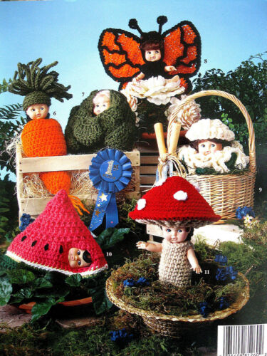 Amer School NWK 1260 ORCHARD URCHINS crochet 11 6 3/4" dolls 1998 16pg booklet - Picture 3 of 4
