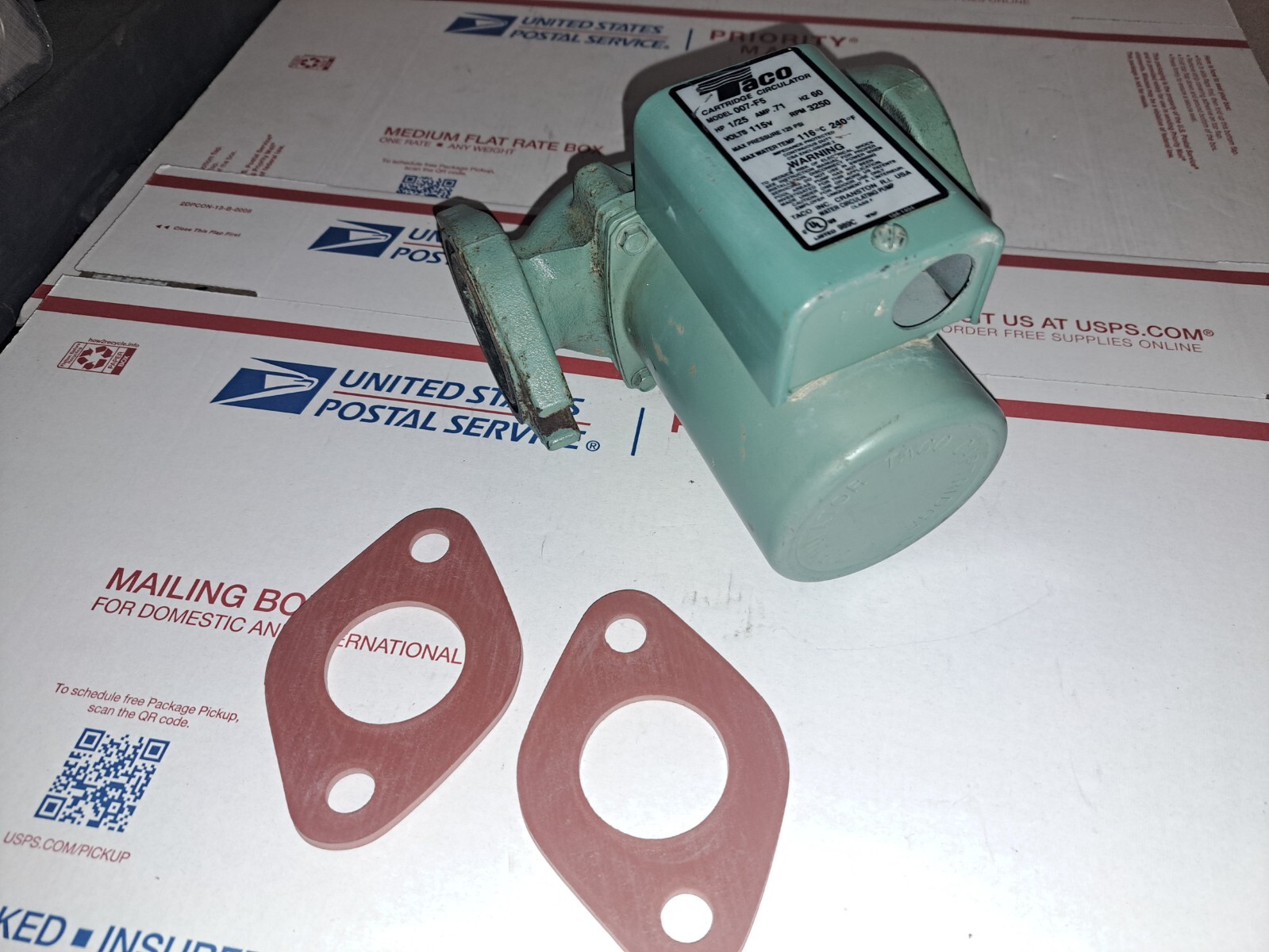 TACO 007F5 CARTRIDGE CIRCULATOR PUMP 007 F5 F4 F3 new gaskets eBay