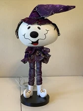 LIGHT UP Standing Table Top Ghost Witch Halloween Glitter