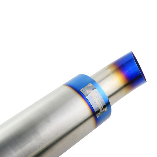 2.5'' inlet Straight Flow Racing Exhaust Muffler Tip OD 3.5'' OD Body 5'' 550mm - Picture 6 of 7