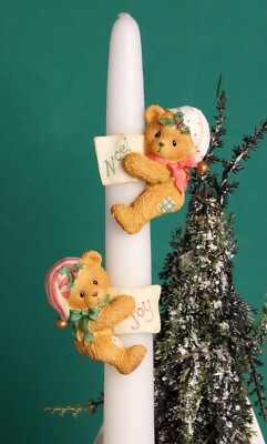 Cherished Teddies - Bears With Stocking Hats - Kerzenklammern -  651419 - NEU