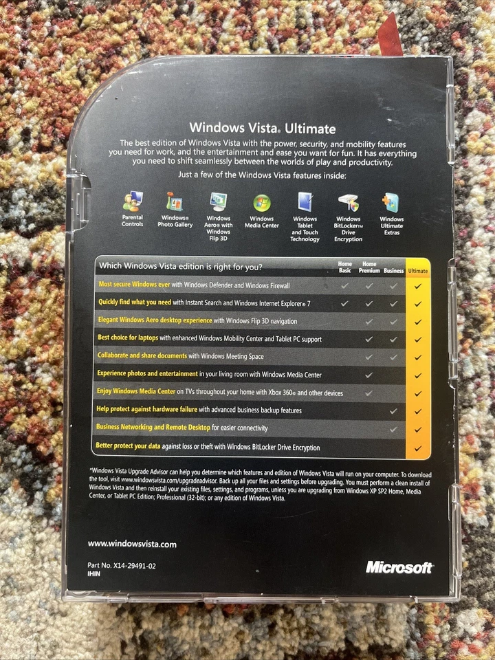 Windows Vista Ultimate with SP1 - Upgrade (66R-02262) - Image 2 of 4