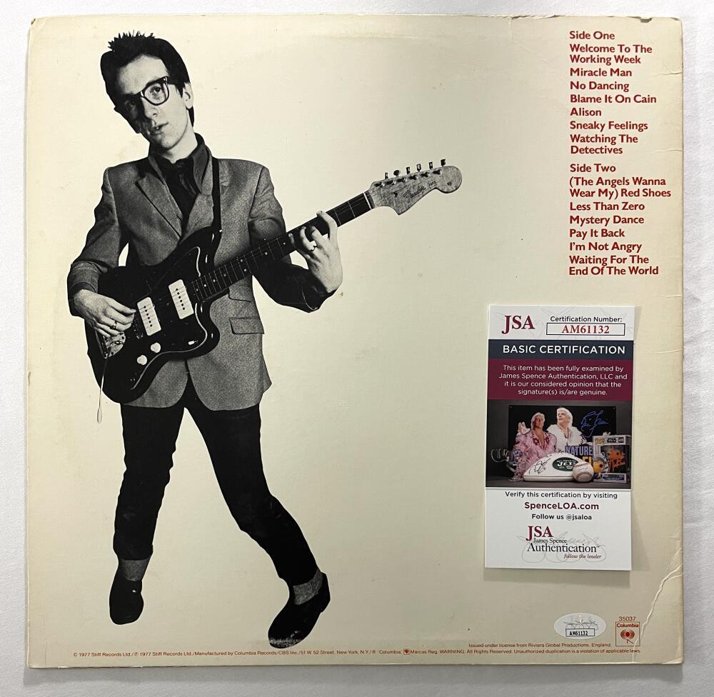 Elvis Costello Signed Autograph Album Vinyl Record - My Aim