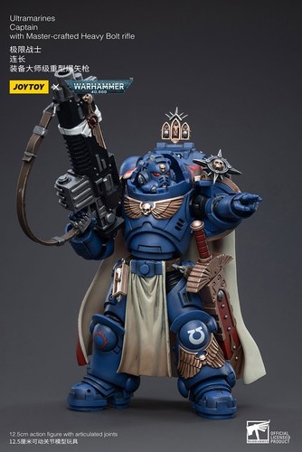 JOYTOY 1/18 Warhammer 40k action figure capitano ultramarines con modello HBR - Foto 10 di 11