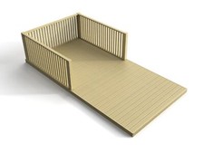 Rectangular decking kit with end balustrade 3x V.3