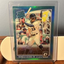 2018 Panini Donruss Optic Ronald Acuna Jr Rated ROOKIE Aqua 294/299 Low Pop