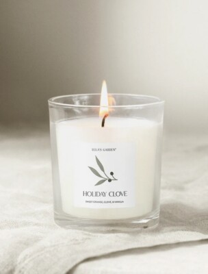 Lulu s Garden Merry Christmas Soy Candle With Matches In Glass Jar
