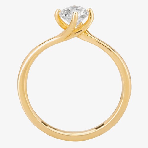 1888 Collezione Oro Giallo 18ct Taglio Brillante 0,70ct Diamante Torto Solitai... - Foto 2 di 3