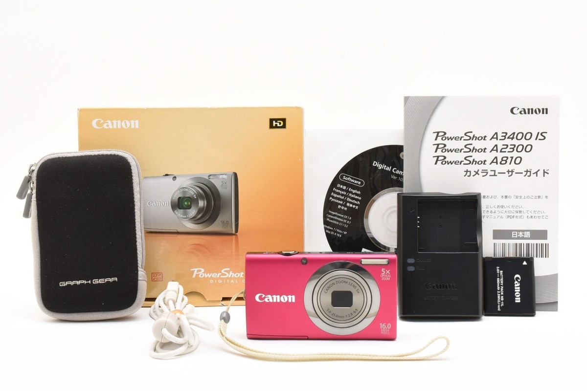 【極美品】Canon PowerShot A2300 キャノン デジカメ ピンク MINT] Canon PowerShot A2300 Pink 16.0 MP Digital Camera