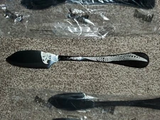 Mepra Caccia Oro Nero Table Fish Knife, Black, Set of 3