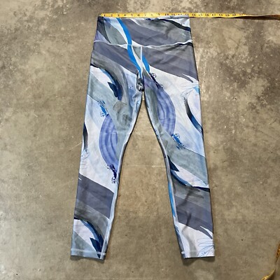 Athleta Leggins Womens Size Medium Elation 7/8 Tight Vibrance Snowfall Blue