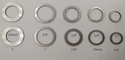 Saw Blade Bushing Set Saw Blade Adapter Ring, 1 Inch To 20 mm, 1 Inch To 5/8 Inc