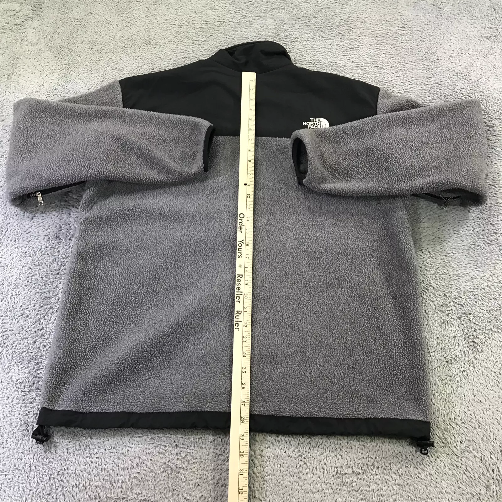 north-face denali fleece polartec grey jacket