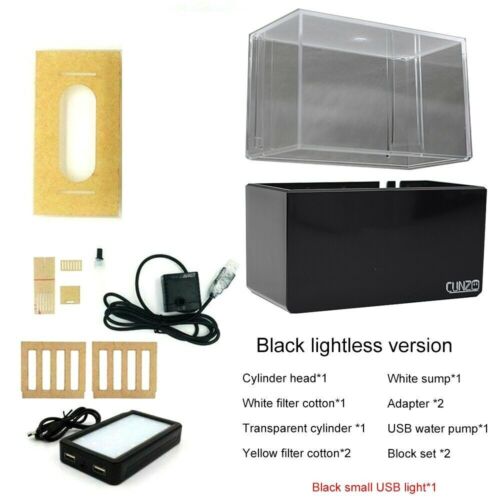 1L Mini Aquarium Komplett set Dekoration mit LED Beleuchtung Pumpe & Filter - Bild 13 von 24