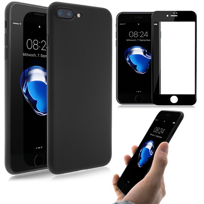 Ultra Slim Hard Case Schutzhülle + Kunststoff Schutzglas für iPhone 6 / 7 / Plus