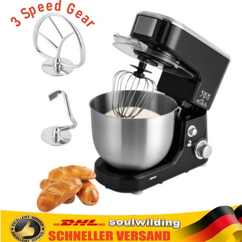 3-in-1 Rührmaschine Knetmaschine Standmixer 1000W Küchenmixer Teig-Standmixer