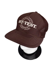 Vintage Anchor Flange Safety Shoes Hy-Test Snapback Hat OSFA Mesh Back Brown