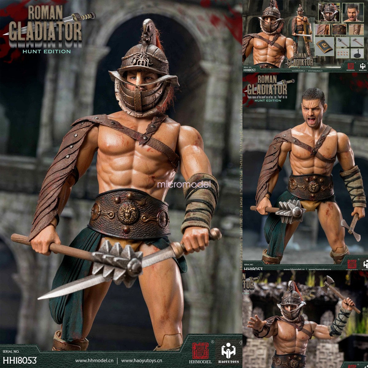 HHMODEL HaoYuToys1/6ハンティング エディションHH18053 HHMODEL HH18053 Imperial Legion Roman Gladiator 1/6 Figure Hunting