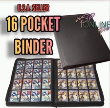 16 Pocket Trading Card Binder  Holds 1024 Cards  Album Zipper Pokemon NEW   